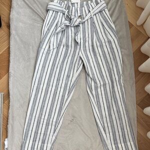 Madewell Navy and White Striped Chinos
